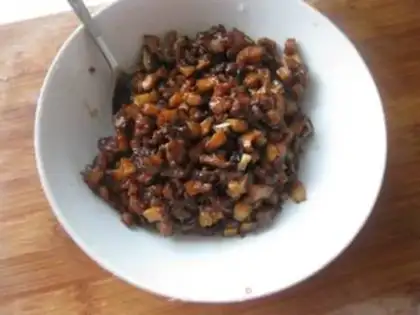 Make A meat bag with mushroom sauce step 11
