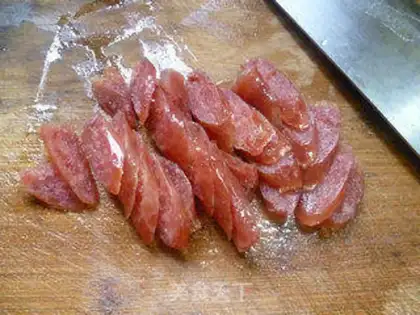Make Scrambled sausages onions step 4