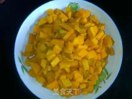Make Pumpkin rice step 1