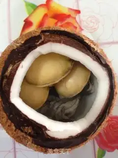 Make Coconut juice for abalone chicken step 4