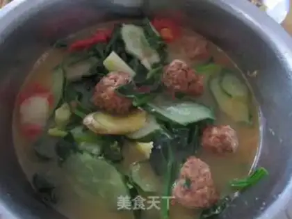 Make Maroon tofu soup step 2