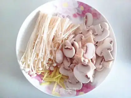Make Twin mushroom salmon step 1