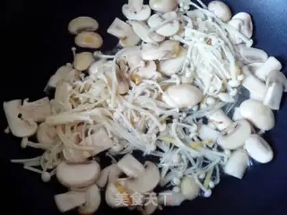 Make Twin mushroom salmon step 8