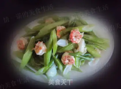 Make Celery lily shrimp step 4