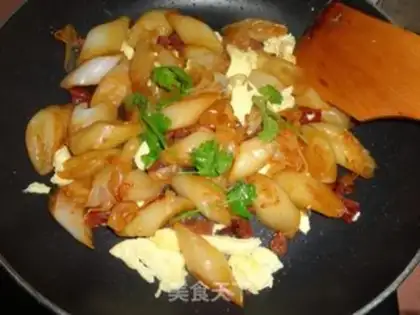 Make Weenie eggs and pork powder step 9