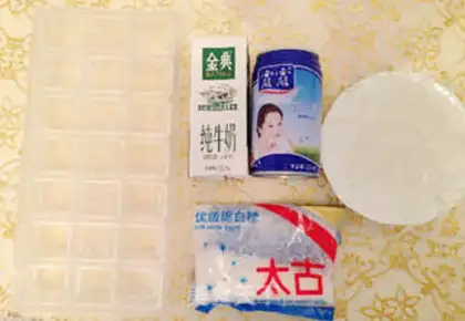 Make mahjong almond tofu step 0