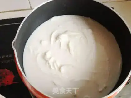 Make mahjong almond tofu step 2