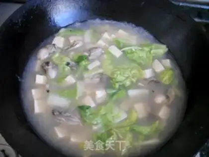 Make Oyster tofu soup step 7