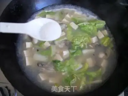 Make Oyster tofu soup step 8