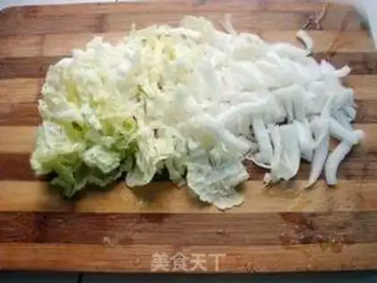 Make Cabbage, peanut rice congee step 5