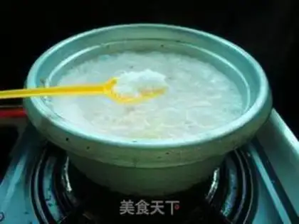 Make Cabbage, peanut rice congee step 7