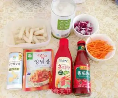 Make Hot fried rice cake step 11