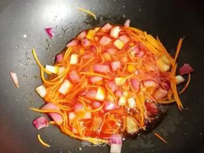 Make Hot fried rice cake step 13