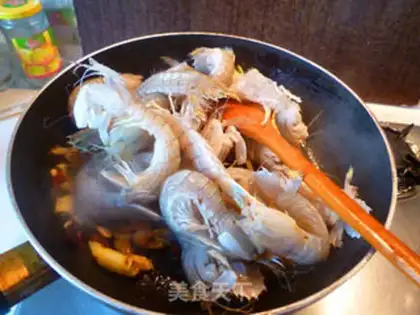 Make Spicy leather shrimp step 6