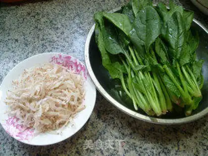 Make Shrimp, spinach step 0