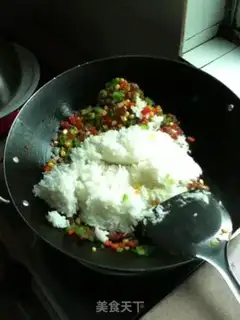 Make Pumpkin rice step 3