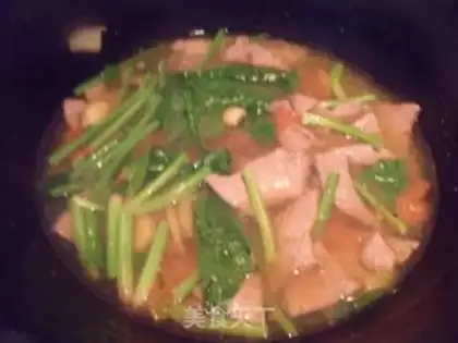 Make Spinach tomato liver soup step 18