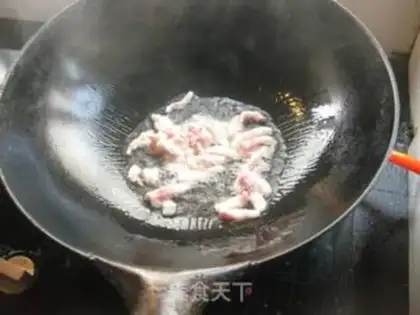 Make ♪ White carrots and fried meat ♪ step 2