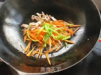 Make ♪ White carrots and fried meat ♪ step 4