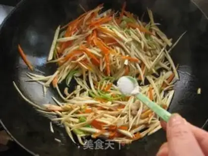 Make ♪ White carrots and fried meat ♪ step 6