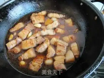 Make Garlic red meat step 16