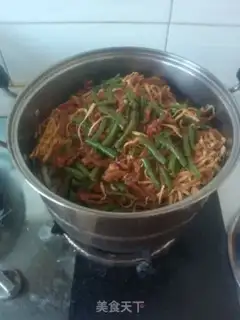 Make Soybeans evaporate halogen noodles step 7