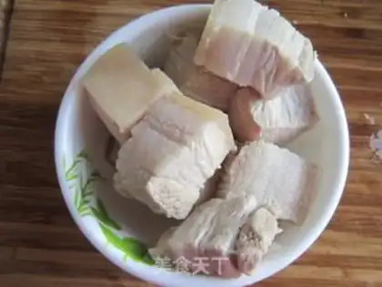 Make Frozen tofu red meat step 3