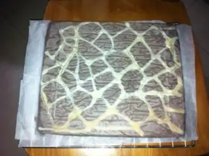 Make A giraffe cake roll step 12