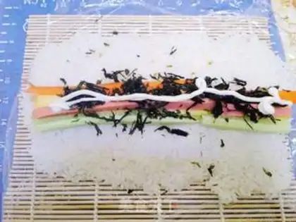 Make Flower sushi step 16