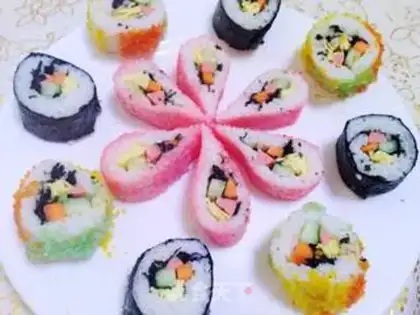 Make Flower sushi step 24