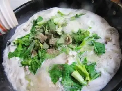 Make Chicken soup mushroom noodles step 11