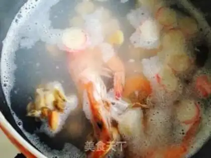 Make Seafood congee step 2