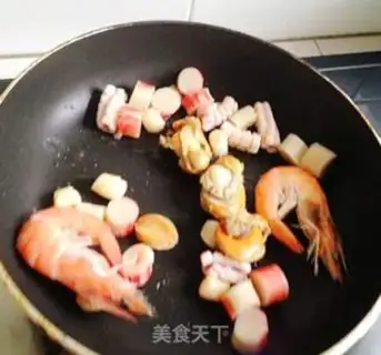 Make Seafood congee step 3
