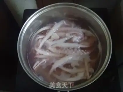 Make Soy squid shaving step 1