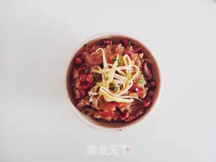 Make Dinosaur mushroom rice step 14