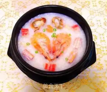 Make Seafood congee step 10
