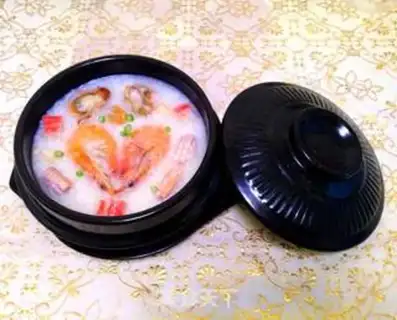 Make Seafood congee step 11