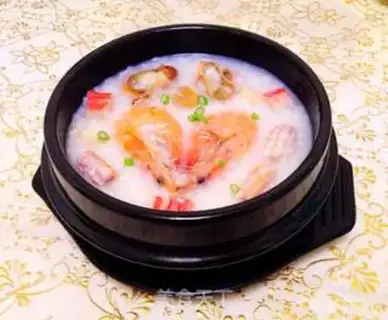 Make Seafood congee step 12