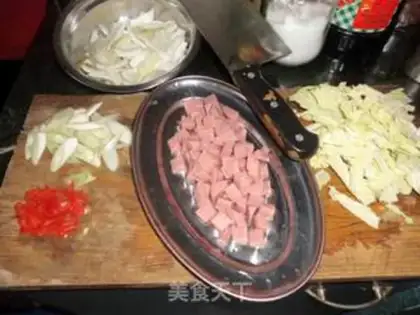 Make Ham and cabbage step 0