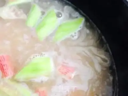 Make Smelt seafood soup step 9