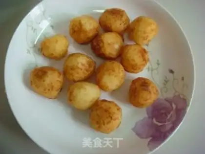Make Salted egg, sweet potato ball step 4