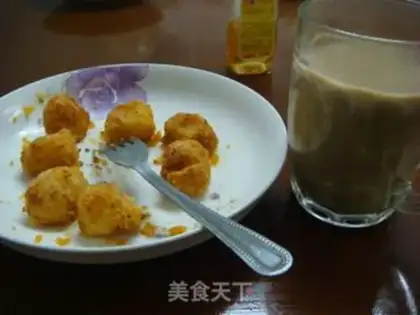 Make Salted egg, sweet potato ball step 6
