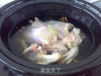 Make Five fingers of peach chicken soup step 3