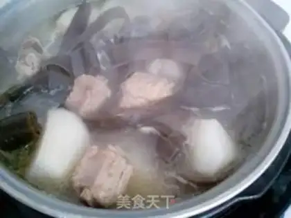 Make White radish sea rib soup step 5