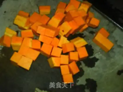 Make Pumpkin rice step 1