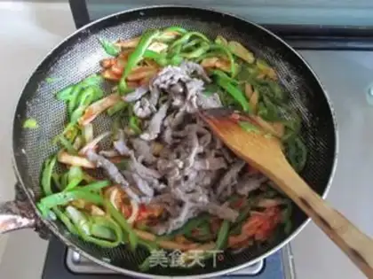 Make Pickle pepper beef silk step 7