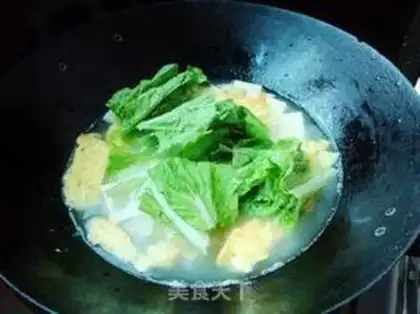 Make Bean tofu egg soup step 6