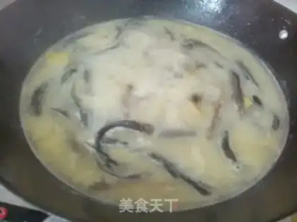Make Eggskin mud soup step 6