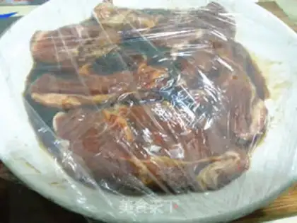 Make Soy sauce and plum meat step 1
