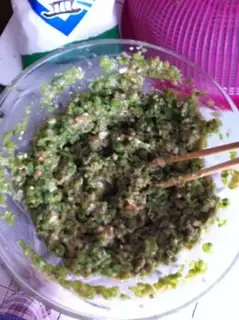 Make Pork bean bean dumplings step 12